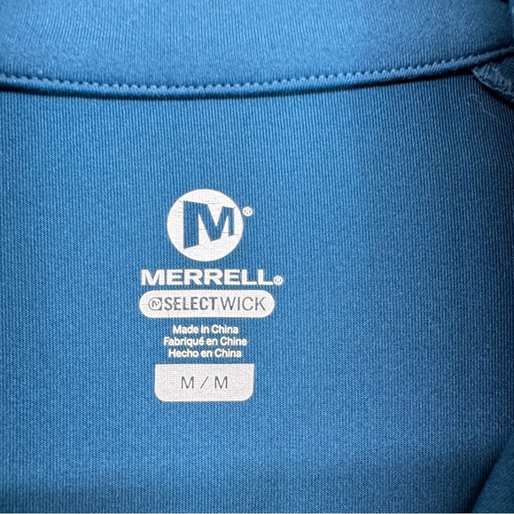 Merrell Women Performance Pullover Blue Medium High Neck Outdoor Wicking Running - Picture 3 of 8